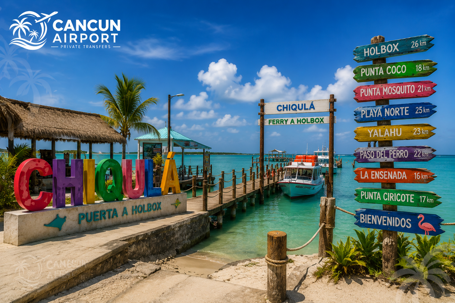 Cancun Airport Private Transfer 8 Private transfer from Cancun Airport to Chiquila Holbox Ferry